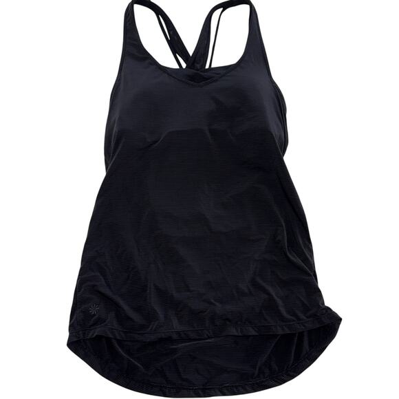 Athleta Tank Top Womens Extra Small Black Transcendence Strappy Athletic - Picture 2 of 11
